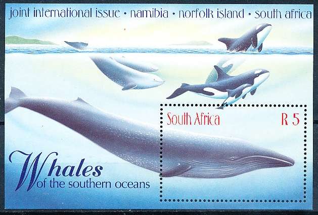 RSA -  1998  -  Whales of the Southern Ocean   MINI-SHEET - FINE  MINT