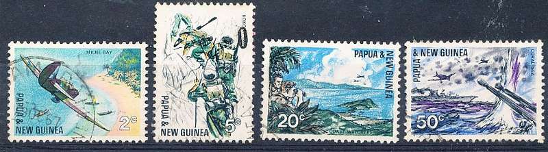 PAPUA NEW GUINEA 1967  -     Pacific War   FULL  SET    -  FINE  USED
