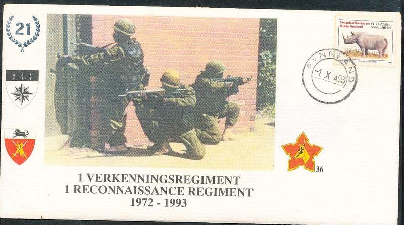 RSA   -  SA  ARMY   COVER   no 36  -  FINE ITEM