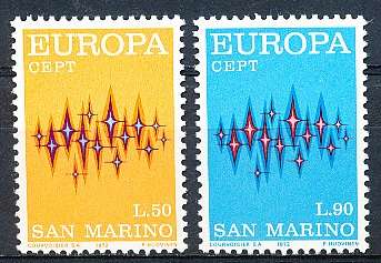 SAN MARINO  1972  -  EUROPA Stamps  FULL SET     -  FINE  MINT