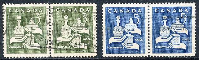 CANADA  1965  -   Christmas  FULL SET -  FINE USED PAIRS