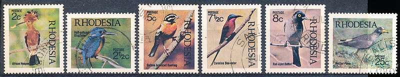 RHODESIA   - 1971  Native Birds  COMPLETE   SET  -   FINE USED
