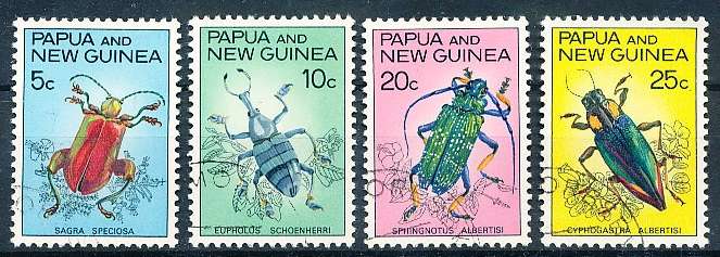 PAPUA NEW GUINEA 1967  -    Fauna Conservation - Beetles   FULL  SET    -  FINE  USED