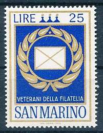 SAN MARINO  1972  -  Veterans of Philately SINGLE ISSUE     - FINE  MINT