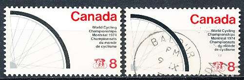 CANADA  1974  -   World Cycling Championships, Montreal  -  FINE  MINT and USED