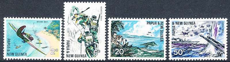 PAPUA NEW GUINEA 1967  -     Pacific War   FULL  SET    -  FINE  MINT