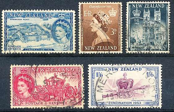 NEW ZEALAND   - 1953  Inauguration of Queen Elizabeth II SET   -  FINE USED
