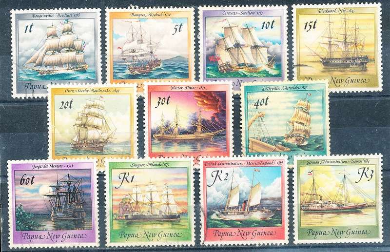 PAPUA NEW GUINEA 1987 -   Ships  PART  SET  -   FINE USED