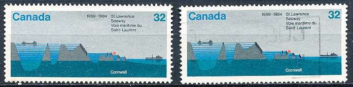 CANADA  1984  -    St. Lawrence Seaway -  FINE  MINT and USED