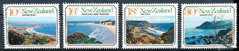 NEW ZEALAND   - 1977   Seascapes   SET -   FINE USED