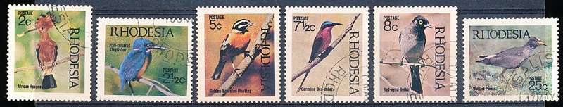 RHODESIA   - 1971  Native Birds  COMPLETE   SET  -   FINE USED