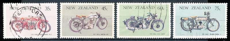 NEW ZEALAND   - 1986   Vintage Motorcycles     -     FINE USED