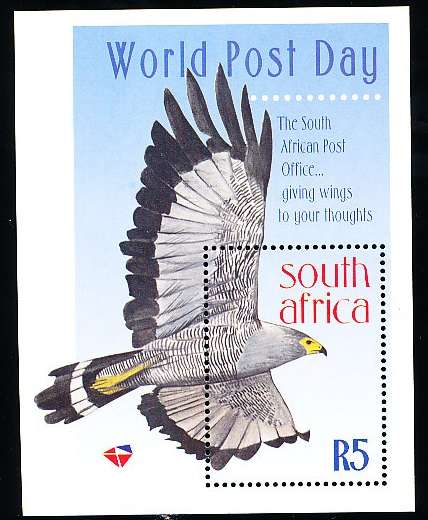 RSA -  1998  -  World Post Day  MINI-SHEET - FINE  MINT