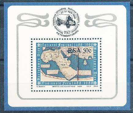 RSA  - 1988 -   Bartolomeu Dias  MINI-SHEET  - FINE MINT