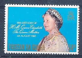 TRISTAN da CUNHA  - 1980   The Queen Mother  -    FINE  MINT