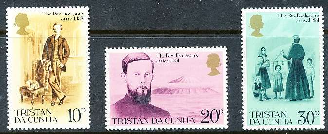 TRISTAN da CUNHA  - 1981    Edwin Dodgson's Arrival   SET -    FINE  MINT
