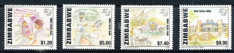 ZIMBABWE 1999  -    Anniversary of U.P.U.     SET    -  FINE   MINT