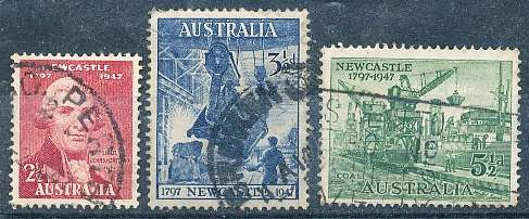 AUSTRALIA  1947 -    City of Newcastle  SET   -  FINE USED