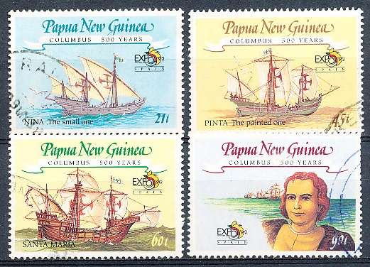 PAPUA NEW GUINEA 1992 -    "EXPO '92" - Seville, Spain   FULL SET  -   FINE USED
