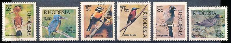 RHODESIA   - 1971  Native Birds  COMPLETE   SET  -   FINE USED