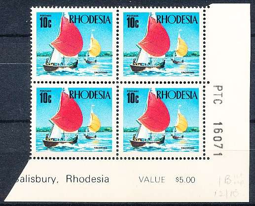 RHODESIA   - 1970   Industrial Development  10c  CORNER BLOCK  -   FINE MINT