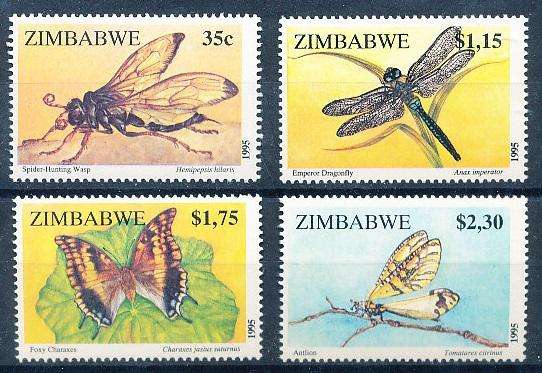 ZIMBABWE 1995  -  Insects  FULL  SET    -  FINE  MINT