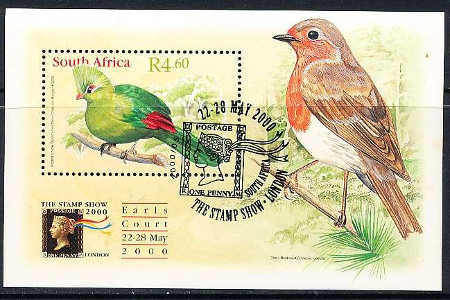 RSA  - 2000  -   "THE STAMP SHOW 2000" - London -  MINI- SHEET  - FINE  CTO USED