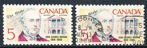 CANADA  1968  -    George Brown - Politician   -     MINT and USED