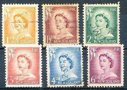 NEW ZEALAND   - 1955  QE  - With Enlarged Numerals -  FINE USED
