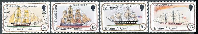 TRISTAN da CUNHA  - 1982  Ships    SET  -    FINE  MINT
