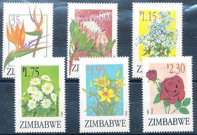 ZIMBABWE 1994  -   Export Flowers   FULL  SET    -  FINE   MINT
