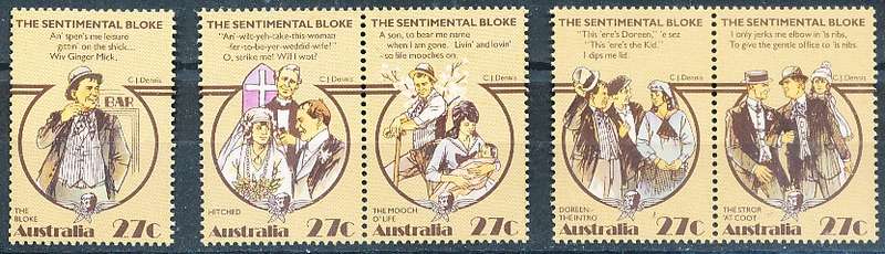 AUSTRALIA  1983 -  The Sentimental Bloke  SET -   FINE  MINT