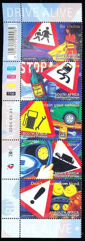 RSA -  2004  -  Road Safety Campaign  C/BLOCK  - FINE  MINT