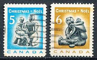 CANADA  1968  -    Christmas - Soap Stone Carving  SET -   FINE  USED