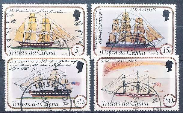 TRISTAN da CUNHA  - 1982  Ships    SET  -    FINE  USED