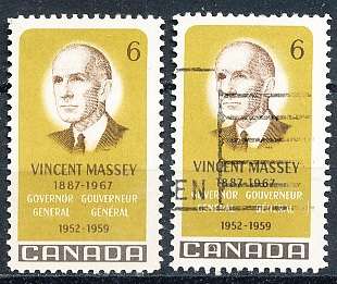 CANADA  1969  -  Vincent Massey,  Governor-General -  FINE  MINT and USED