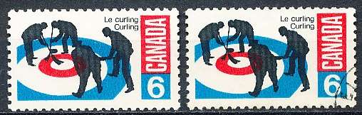 CANADA  1969  -   Curling  -  FINE  MINT and USED