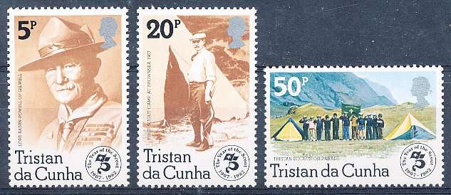 TRISTAN da CUNHA  - 1982   Boy Scout Movement   SET  -    FINE  MINT