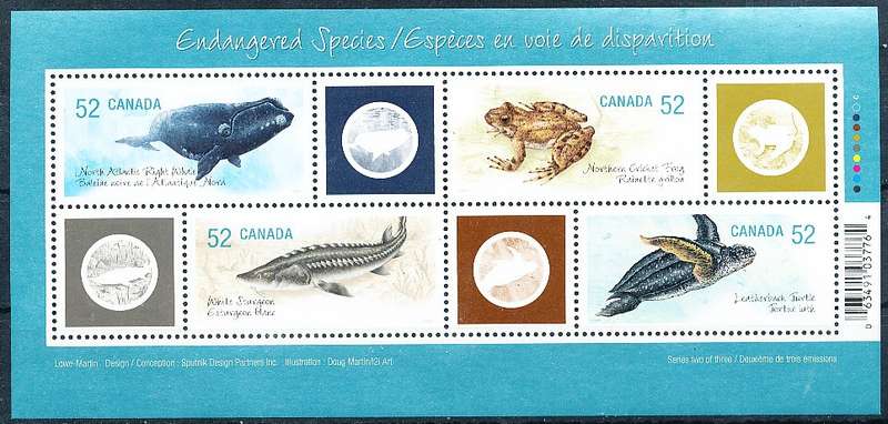 CANADA  2007  -   Endangered Species   MINI-SHEET  -  FINE  MINT