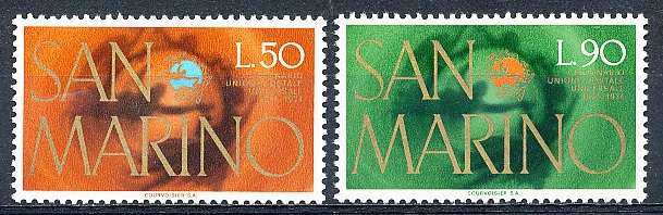 SAN MARINO  1974  -  Universal Postal Union, UPU  FULL SET     -   FINE  MINT
