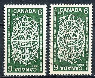 CANADA  1969  -  Anniversary of I.L.O -  FINE  MINT and USED