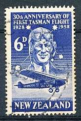 NEW ZEALAND   - 1958   First Tasman Flight  -  FINE USED