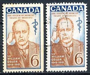CANADA  1969  -     Sir William Osler - Physician   -     MINT and USED