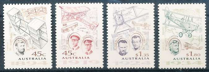 AUSTRALIA  1994 -      Pioneers of Flying   SET   -   FINE  MINT