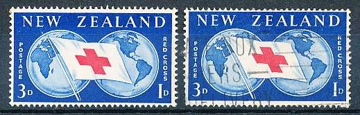 NEW ZEALAND   - 1959   Red Cross  -  FINE MINT and USED