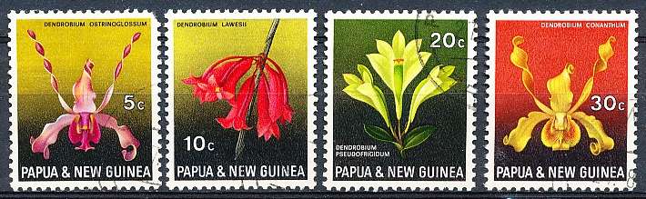 PAPUA NEW GUINEA 1969  -  Flora Conservation - Orchids  FULL  SET    -  FINE  USED