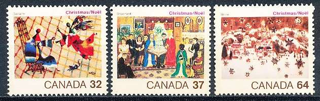CANADA  1984  -  Christmas - Religious Paintings  FULL  SET -  FINE  MINT