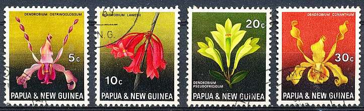 PAPUA NEW GUINEA 1969  -  Flora Conservation - Orchids  FULL  SET    -  FINE  USED