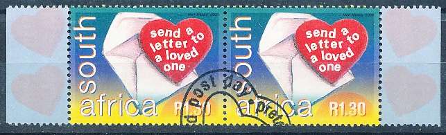 RSA -  2000  -   World Post Day    - FINE  CTO  USED  PAIR