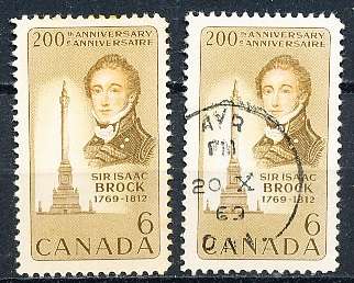 CANADA  1969  -     Sir Isaac Brock   -     MINT and USED